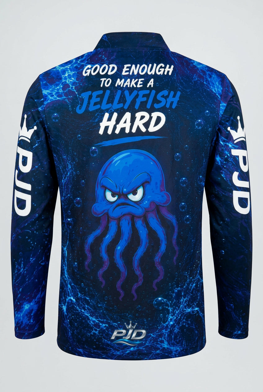 PJD Blue HARD UPF50+ Long Sleeve Fishing Shirt