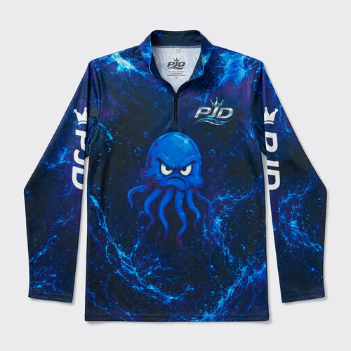 PJD Blue HARD UPF50+ Long Sleeve Fishing Shirt