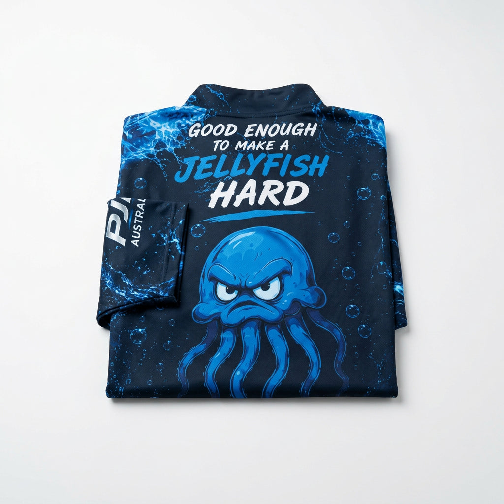 PJD Blue HARD UPF50+ Long Sleeve Fishing Shirt