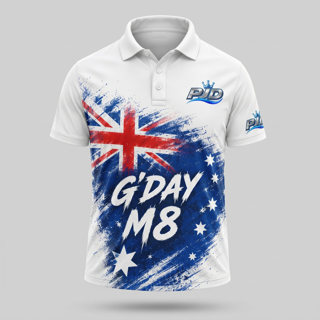 PJD G'DAY M8 Australian Performance Polo Shirt